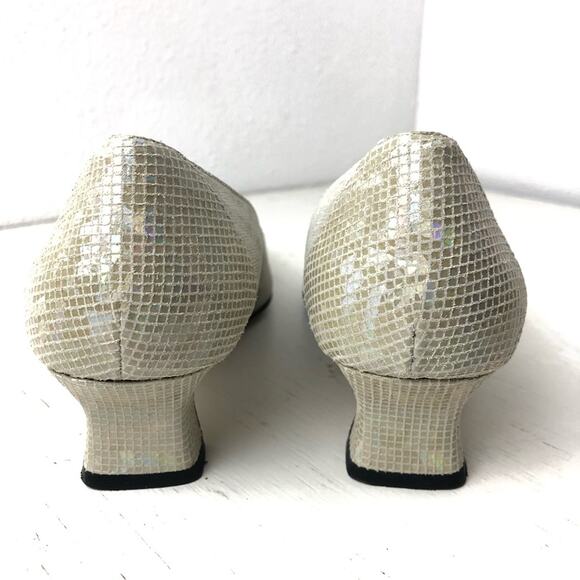 Proxy Viola linen leather beige kitten heel shoe size 6 - Picture 8 of 13